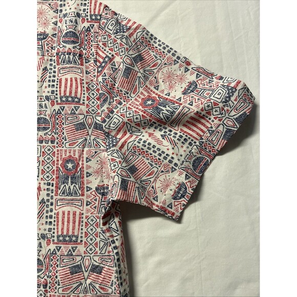 Oliver And Burke Men's Medium 4th of July Button-up Short Sleeve Shirt - Picture 16 of 16